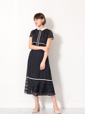 「アイテム（アクセサリー、パープル系）」を使った、arisaさん（レディース・162cm）の春コーディネート