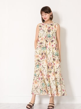 「JILL STUART（ジルスチュアート）のアイテム（サンダル）」を使った、arisaさん（レディース・162cm）の夏コーディネート