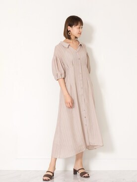 「襟付きワンピース」｜arisaさん（レディース・162cm）の夏コーディネート