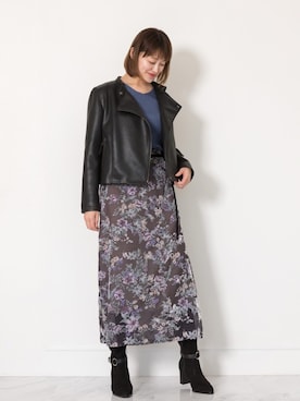 「JILL STUART（ジルスチュアート）のアイテム（ブルゾン）」を使った、arisaさん（レディース・162cm）の夏コーディネート