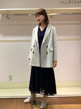 「ジルスチュアート」｜「アイテム（その他アウター）」を使った、arisaさん（レディース・162cm）の秋コーディネート