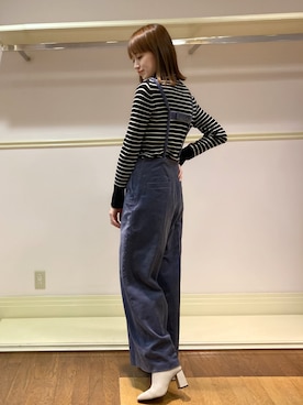 「JILL STUART（ジルスチュアート）のアイテム（サロペット/オーバーオール）」を使った、arisaさん（レディース・162cm）の秋コーディネート