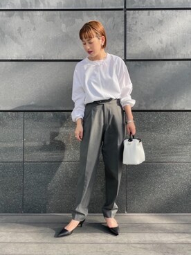 「Elleme（エレメ）のアイテム」を使った、chigusa renaさん（レディース・154cm）の春コーディネート