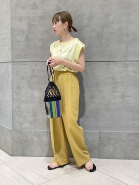 「EleSac（エルサック）の＜ELESAC（エルサック）＞PESCA ハンドバッグ◆（ハンドバッグ）」を使った、chigusa renaさん（レディース・154cm）の春コーディネート