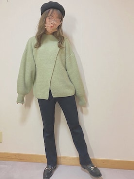 「RETRO GIRL（レトロガール）のアイテム（ハンチング/ベレー帽）」を使った、Naruさん（レディース・155cm）の冬コーディネート