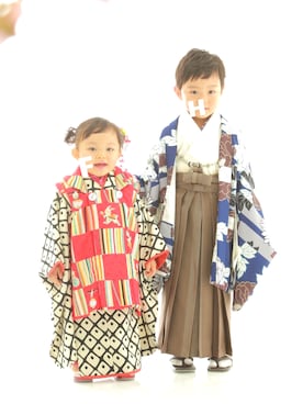 「5歳」｜「アイテム（浴衣）」を使った、hfさん（キッズ・90cm）の秋コーディネート