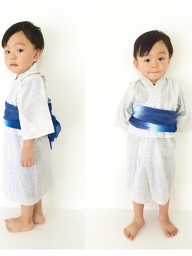 「handmade」｜「アイテム（浴衣）」を使った、hfさん（キッズ・90cm）の秋コーディネート