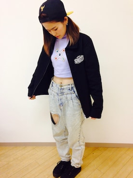 「Subciety（サブサエティ）のアイテム（ブルゾン）」を使った、ns iさん（レディース・161cm）の冬コーディネート