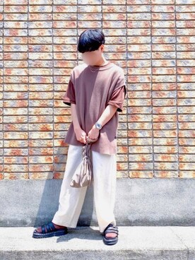 「UNIQLO（ユニクロ）の50色ソックス（消臭機能付き）（ソックス/靴下）」を使った、Shuさん（メンズ・164cm）の夏コーディネート