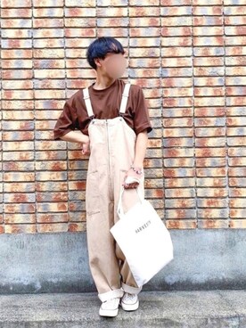 「niko and...（ニコアンド）のアイテム（オールインワン・サロペット）」を使った、Shuさん（メンズ・164cm）の夏コーディネート