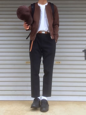 「MASTER&Co（マスターアンドコー）のアイテム（ファッション雑貨）」を使った、Sさん（メンズ・170cm）の春コーディネート