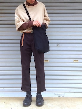 「MASTER&Co（マスターアンドコー）のアイテム（ファッション雑貨）」を使った、Sさん（メンズ・170cm）の春コーディネート