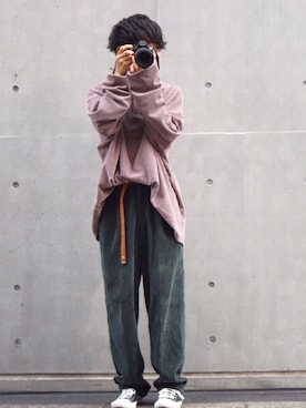 「MASTER&Co（マスターアンドコー）のアイテム（ファッション雑貨）」を使った、Sさん（メンズ・170cm）の秋コーディネート