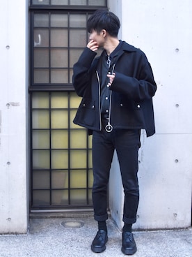 「NEONSIGN（ネオンサイン）のアイテム（ブルゾン）」を使った、Sさん（メンズ・170cm）の冬コーディネート