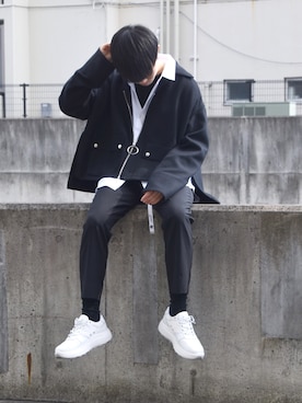 「NEONSIGN（ネオンサイン）のアイテム（ブルゾン）」を使った、Sさん（メンズ・170cm）の冬コーディネート