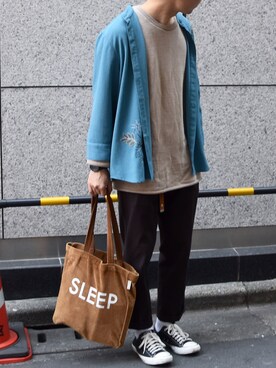 「MASTER&Co（マスターアンドコー）のアイテム（ファッション雑貨）」を使った、Sさん（メンズ・170cm）の春コーディネート
