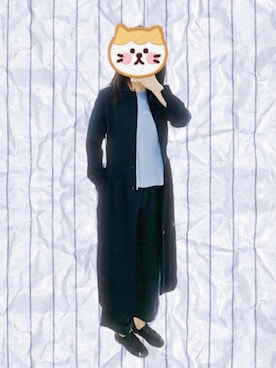 「MUJI」｜「アイテム（トレンチコート）」を使った、mori moriさん（レディース・159cm）の秋コーディネート