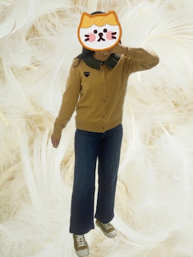 「アイテム（アンサンブル、ゴールド系）」を使った、mori moriさん（レディース・159cm）の秋コーディネート