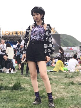 「eight sixty（エイト・シックスティ）のアイテム（パンツ）」を使った、baezさん（レディース・155cm）の夏コーディネート