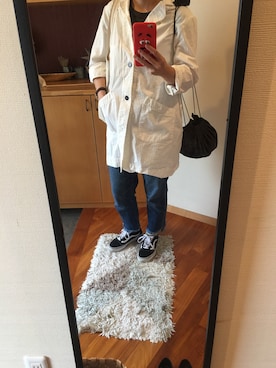 「Yarmo（ヤーモ）のアイテム」を使った、スミレさん（レディース・160cm）の冬コーディネート