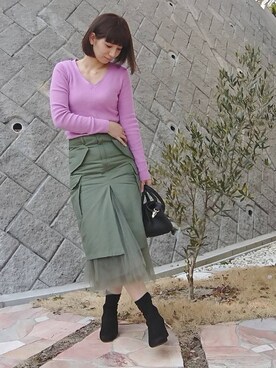 Ayanoさん（レディース・160cm）の冬コーディネート