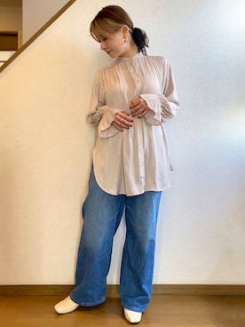 「SLURR（スラ―）のアイテム」を使った、YUKAKOさん（レディース・152cm）の春コーディネート