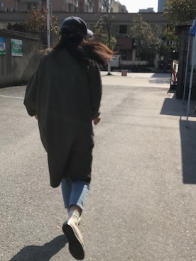 「BEAMS（ビームス）のアイテム（ピーコート）」を使った、cacakeさん（レディース・166cm）の冬コーディネート