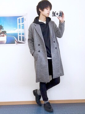 「Honeys（ハニーズ）のアイテム（ジャケット/アウター）」を使った、りっくんさん（メンズ・169cm）の冬コーディネート