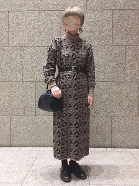 「平成最後のWEARISTAセンバツ」｜「アイテム（ワンピース/ドレス）」を使った、ナ オ.さん（レディース・157cm）の秋コーディネート