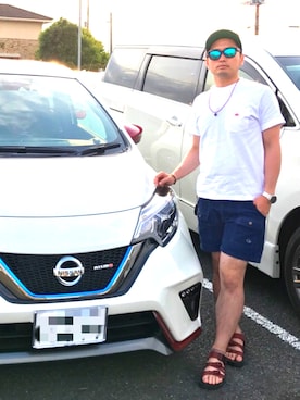 「新車」｜タケウチ☆ボンバイエさん（メンズ・173cm）の夏コーディネート
