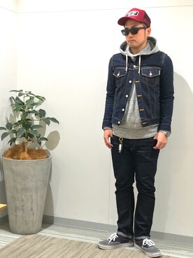 「wearhalloween2017」｜「アイテム（デニムジャケット）」を使った、タケウチ☆ボンバイエさん（メンズ・173cm）の秋コーディネート