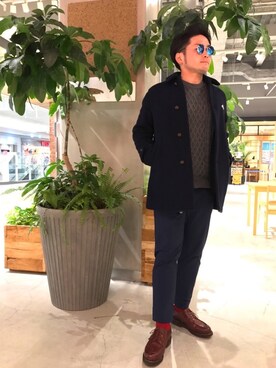 「アウターフェス2017」｜「アイテム（その他アウター）」を使った、タケウチ☆ボンバイエさん（メンズ・173cm）の冬コーディネート