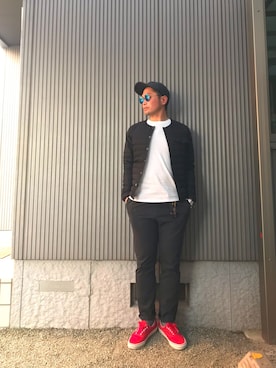 「2018マイベストコーデ」｜「アイテム（ダウンジャケット/コート）」を使った、タケウチ☆ボンバイエさん（メンズ・173cm）の冬コーディネート