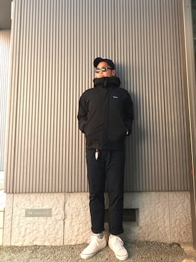 「ロールアップ」｜「アイテム（マウンテンパーカー）」を使った、タケウチ☆ボンバイエさん（メンズ・173cm）の冬コーディネート