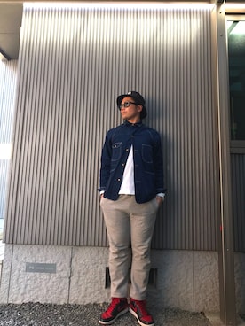 「アイテム（ブルゾン）」を使った、タケウチ☆ボンバイエさん（メンズ・173cm・30代）の春コーディネート