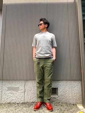 「RED WING（レッドウィング）のREDWING（レッドウィング） Work Oxford（ワークオックスフォード） 8103（ブーツ）」を使った、タケウチ☆ボンバイエさん（メンズ・173cm）の夏コーディネート
