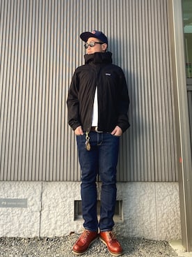 「RED WING（レッドウィング）のREDWING（レッドウィング） Work Oxford（ワークオックスフォード） 8103（ブーツ）」を使った、タケウチ☆ボンバイエさん（メンズ・173cm）の冬コーディネート
