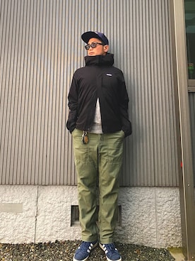 「春めきシューズ」｜「アイテム（マウンテンパーカー）」を使った、タケウチ☆ボンバイエさん（メンズ・173cm）の春コーディネート