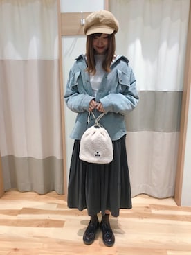 「ハローキティ」｜「アイテム（その他アウター）」を使った、kuma.さん（レディース・163cm）の秋コーディネート