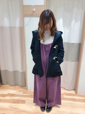 「Samansa Mos2（サマンサ モスモス）のアイテム（ダッフルコート）」を使った、kuma.さん（レディース・163cm）の冬コーディネート