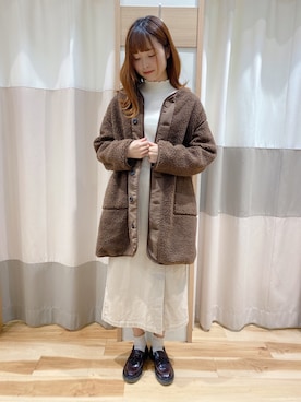 「blue」｜「アイテム（その他アウター）」を使った、kuma.さん（レディース・163cm）の秋コーディネート
