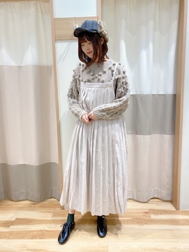 「カジュアルダウン」｜「アイテム（ワンピース/ドレス）」を使った、kuma.さん（レディース・163cm）の秋コーディネート