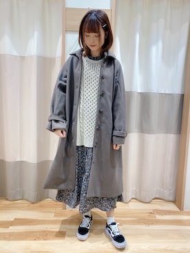 「blue」｜「アイテム（その他アウター）」を使った、kuma.さん（レディース・163cm）の冬コーディネート