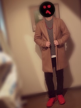 「TAKA-Q（タカキュー）のアイテム（ニット/セーター）」を使った、Bene《相互フォロー》さん（メンズ・176cm）の冬コーディネート