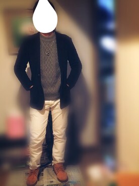 「TAKA-Q（タカキュー）のアイテム（ニット/セーター）」を使った、Bene《相互フォロー》さん（メンズ・176cm）の春コーディネート