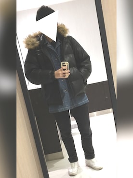 「HVC（エイチブイシー）のアイテム（ジャケット/アウター）」を使った、Bene《相互フォロー》さん（メンズ・177cm）の冬コーディネート
