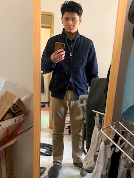 黄桃李子さん（メンズ・180cm）の秋コーディネート