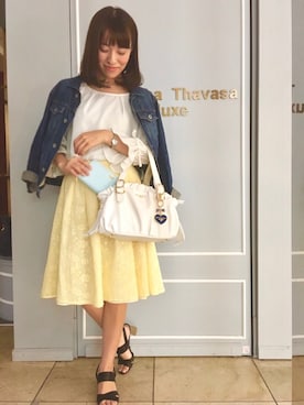 「Samantha Thavasa Petit Choice（サマンサタバサ　プチチョイス）のアイテム（アクセサリー）」を使った、Chikazeさん（レディース・152cm）の夏コーディネート