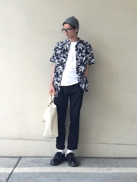 「DHOLIC（ディーホリック）のアイテム（ニットキャップ/ビーニー）」を使った、shoさん（メンズ・173cm）の夏コーディネート