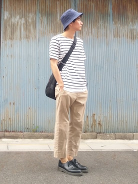 「アイテム（その他シューズ）」を使った、shoさん（メンズ・173cm・20代）の夏コーディネート